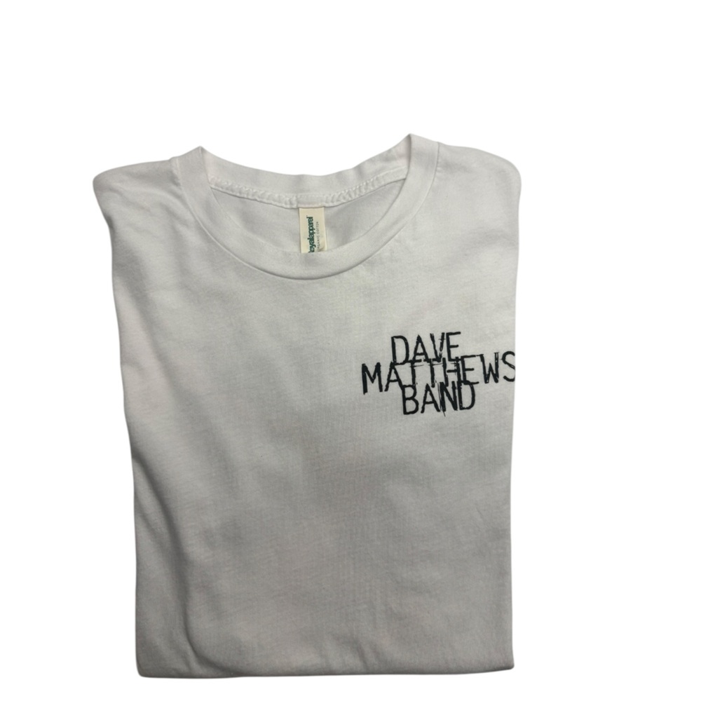 White Dave Matthews Band Logo Tee USA 100% Organic Cotton - Picture 5 of 6